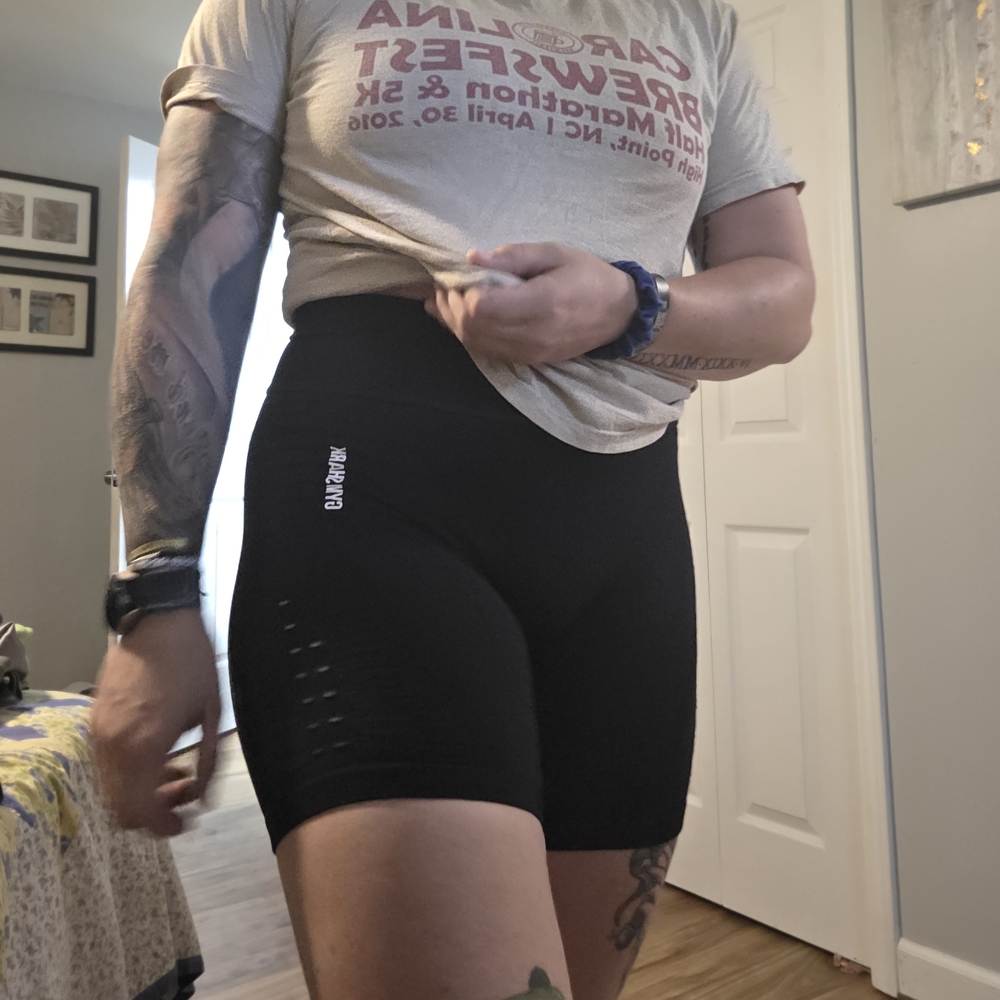 Gymshark Black Bike Shorts High-Waisted